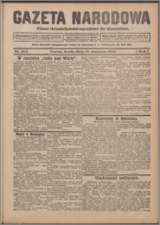 Gazeta Narodowa : pismo chrześcijańsko-narodowe dla Wszystkich 1923.08.15, R. 1, nr 20