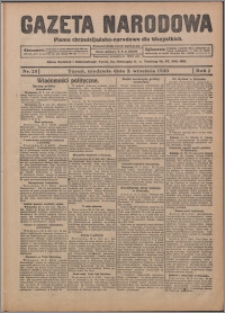 Gazeta Narodowa : pismo chrześcijańsko-narodowe dla Wszystkich 1923.09.02, R. 1, nr 25