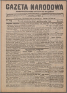 Gazeta Narodowa : pismo chrześcijańsko-narodowe dla Wszystkich 1923.10.03, R. 1, nr 35