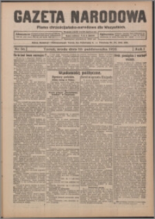 Gazeta Narodowa : pismo chrześcijańsko-narodowe dla Wszystkich 1923.10.10, R. 1, nr 36