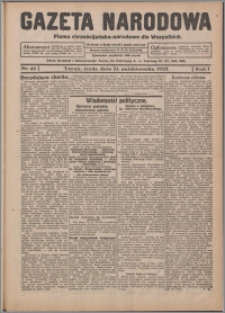 Gazeta Narodowa : pismo chrześcijańsko-narodowe dla Wszystkich 1923.10.31, R. 1, nr 42