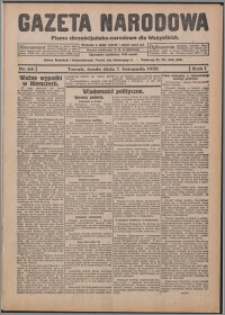 Gazeta Narodowa : pismo chrześcijańsko-narodowe dla Wszystkich 1923.11.07, R. 1, nr 44