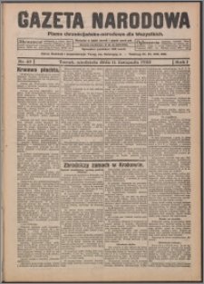 Gazeta Narodowa : pismo chrześcijańsko-narodowe dla Wszystkich 1923.11.11, R. 1, nr 45