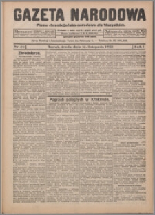 Gazeta Narodowa : pismo chrześcijańsko-narodowe dla Wszystkich 1923.11.14, R. 1, nr 46