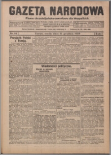 Gazeta Narodowa : pismo chrześcijańsko-narodowe dla Wszystkich 1923.12.12, R. 1, nr 54