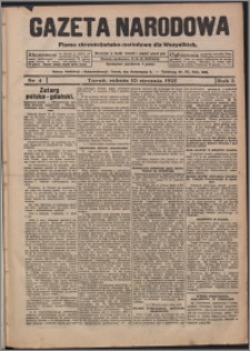 Gazeta Narodowa : pismo chrzescijańsko-narodowe dla Wszystkich 1925.01.10, R. 3, nr 4