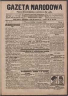 Gazeta Narodowa : pismo chrzescijańsko-narodowe dla Ludu 1925.02.04, R. 3, nr 11