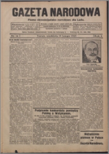 Gazeta Narodowa : pismo chrzescijańsko-narodowe dla Ludu 1925.02.15, R. 3, nr 14