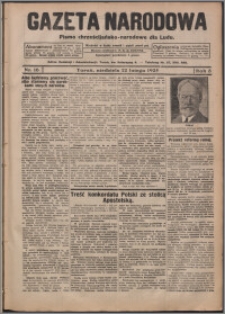 Gazeta Narodowa : pismo chrzescijańsko-narodowe dla Ludu 1925.02.22, R. 3, nr 16