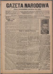 Gazeta Narodowa : pismo chrzescijańsko-narodowe dla Ludu 1925.04.01, R. 3, nr 27