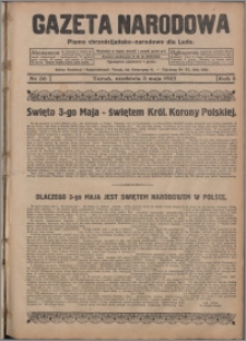 Gazeta Narodowa : pismo chrzescijańsko-narodowe dla Ludu 1925.05.03, R. 3, nr 36