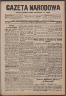 Gazeta Narodowa : pismo chrzescijańsko-narodowe dla Ludu 1925.05.24, R. 3, nr 42