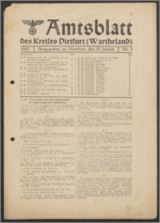 Amtsblatt des Kreises Dietfurt (Wartheland) 1943.01.15 nr 2