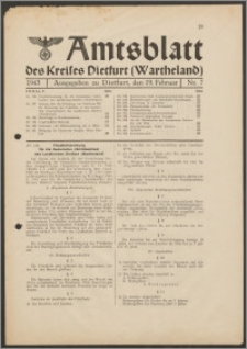 Amtsblatt des Kreises Dietfurt (Wartheland) 1943.02.19 nr 7