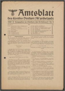 Amtsblatt des Kreises Dietfurt (Wartheland) 1943.02.26 nr 8