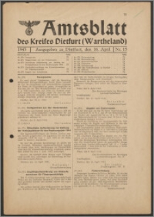Amtsblatt des Kreises Dietfurt (Wartheland) 1943.04.16 nr 15