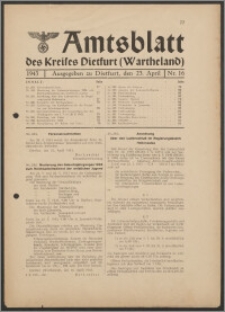 Amtsblatt des Kreises Dietfurt (Wartheland) 1943.04.23 nr 16