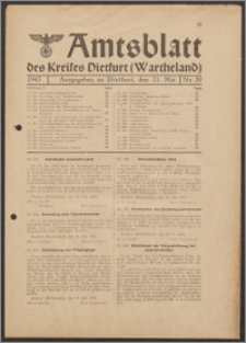 Amtsblatt des Kreises Dietfurt (Wartheland) 1943.05.21 nr 20