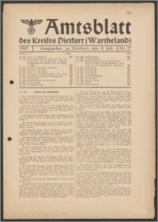Amtsblatt des Kreises Dietfurt (Wartheland) 1943.07.09 nr 27
