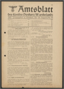 Amtsblatt des Kreises Dietfurt (Wartheland) 1943.08.20 nr 33