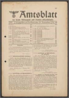 Amtsblatt des Kreises Altburgund u. Dietfurt (Wartheland) 1943.11.19 nr 46