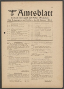 Amtsblatt des Kreises Altburgund u. Dietfurt (Wartheland) 1944.02.11 nr 6