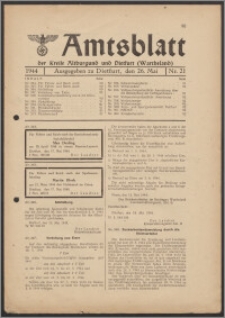 Amtsblatt des Kreises Altburgund u. Dietfurt (Wartheland) 1944.05.26 nr 21