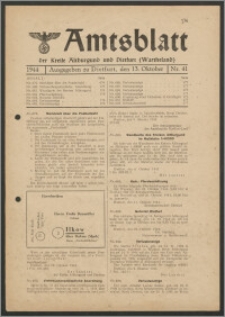 Amtsblatt des Kreises Altburgund u. Dietfurt (Wartheland) 1944.10.13 nr 41
