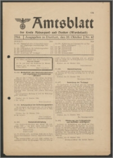 Amtsblatt des Kreises Altburgund u. Dietfurt (Wartheland) 1944.10.20 nr 42