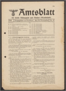 Amtsblatt des Kreises Altburgund u. Dietfurt (Wartheland) 1944.11.24 nr 47