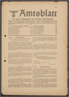 Amtsblatt des Kreises Altburgund u. Dietfurt (Wartheland) 1944.12.01 nr 48