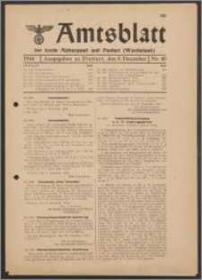 Amtsblatt des Kreises Altburgund u. Dietfurt (Wartheland) 1944.12.08 nr 49