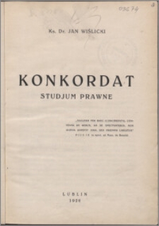 Konkordat : studium prawne