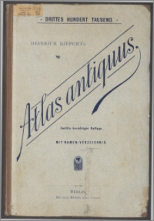 Atlas antiquus : zwölf Karten zur alten Geschichte