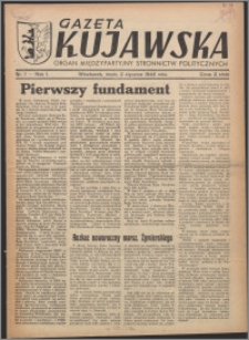 Gazeta Kujawska : organ międzypartyjnych stronnictw politycznych 1946.01.02, R. 1, nr 1