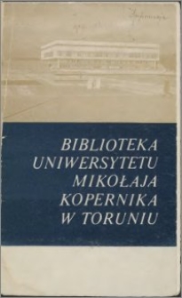 Biblioteka Uniwersytetu Mikołaja Kopernika w Toruniu