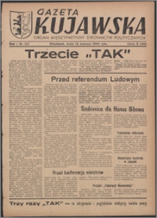 Gazeta Kujawska : organ międzypartyjnych stronnictw politycznych 1946.06.12, R. 1, nr 132