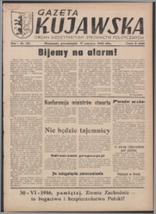 Gazeta Kujawska : organ międzypartyjnych stronnictw politycznych 1946.06.17, R. 1, nr 136