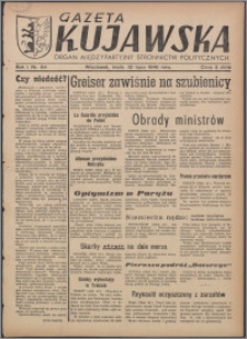 Gazeta Kujawska : organ międzypartyjnych stronnictw politycznych 1946.07.10, R. 1, nr 154