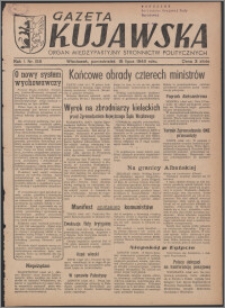 Gazeta Kujawska : organ międzypartyjnych stronnictw politycznych 1946.07.15, R. 1, nr 158