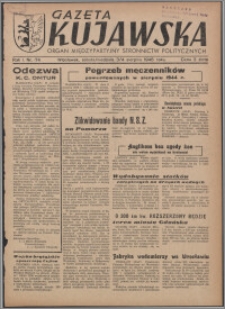 Gazeta Kujawska : organ międzypartyjnych stronnictw politycznych 1946.08.03-04, R. 1, nr 174