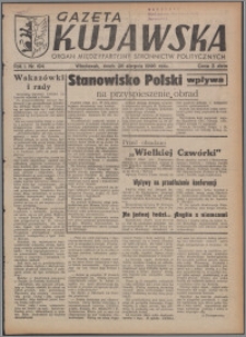 Gazeta Kujawska : organ międzypartyjnych stronnictw politycznych 1946.08.28, R. 1, nr 194