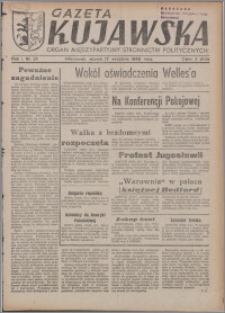 Gazeta Kujawska : organ międzypartyjnych stronnictw politycznych 1946.09.17, R. 1, nr 211