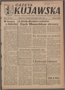 Gazeta Kujawska : organ międzypartyjnych stronnictw politycznych 1946.09.19, R. 1, nr 213