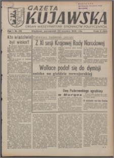 Gazeta Kujawska : organ międzypartyjnych stronnictw politycznych 1946.09.23, R. 1, nr 216