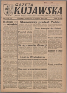 Gazeta Kujawska : organ międzypartyjnych stronnictw politycznych 1946.09.30, R. 1, nr 222