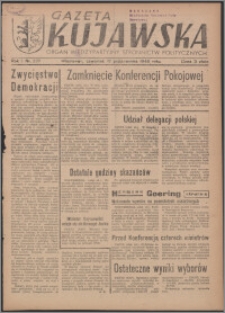 Gazeta Kujawska : organ międzypartyjnych stronnictw politycznych 1946.10.17, R. 1, nr 237