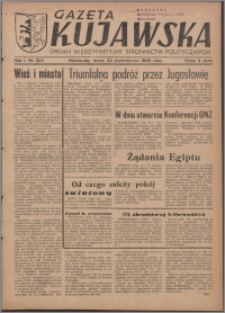 Gazeta Kujawska : organ międzypartyjnych stronnictw politycznych 1946.10.23, R. 1, nr 242