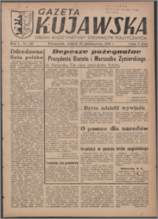 Gazeta Kujawska : organ międzypartyjnych stronnictw politycznych 1946.10.29, R. 1, nr 247