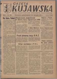 Gazeta Kujawska : organ międzypartyjnych stronnictw politycznych 1946.11.09-10, R. 1, nr 256